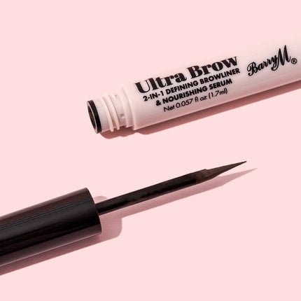 Barry M Ultra Brow 2 - in - 1 Defining Browliner and Nourishing Serum Medium Brown Tone - Maison des fragrances