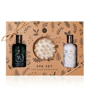 Bath Care Set with Winter Spa Massage Brush - Maison des fragrances