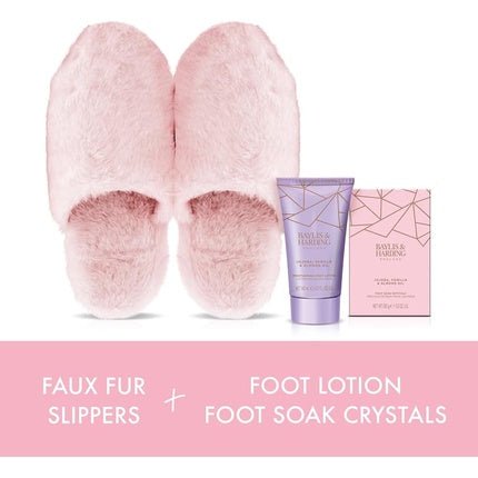 Baylis & Harding Jojoba Vanilla Almond Oil Luxury Slipper Gift Set - Vegan Friendly - Maison des fragrances