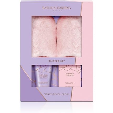 Baylis & Harding Jojoba Vanilla Almond Oil Luxury Slipper Gift Set - Vegan Friendly - Maison des fragrances