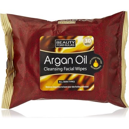 Beauty Formulas Argan Oil Cleansing Facial Wipes 30 Wipes - Maison des fragrances