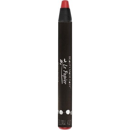 Beauty Made Easy Le Papier Red Vegan Matte Lipstick Classy Plastic Free and Biodegradable 6g - Maison des fragrances