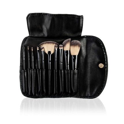Bellapierre 10 Piece Professional Makeup Brush Set with Faux Leather Case - Maison des fragrances