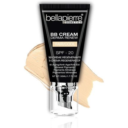Bellapierre BB Cream SPF 20 Concealer Foundation Moisturizer Non - Toxic Paraben Free Pump Top Applicator 48 Grams Fair Cool - Maison des fragrances