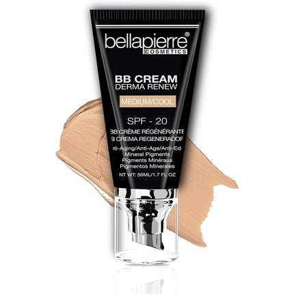 Bellapierre BB Cream SPF 20 Concealer Foundation Moisturizer Non - Toxic Paraben Free Pump Top Applicator 48 Grams Medium Cool - Maison des fragrances