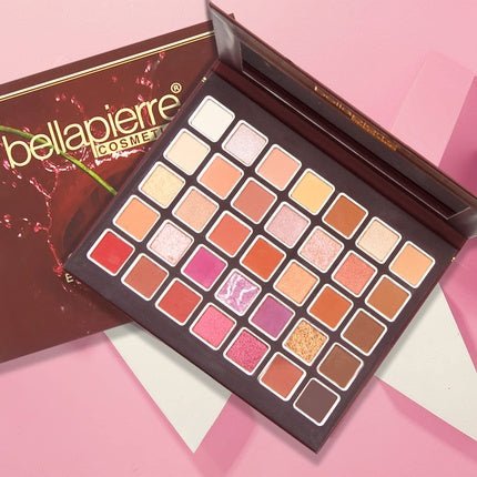 Bellapierre Cherry Pop Eyeshadow Makeup Palette 35 Colorful Shades - Non - Toxic, Paraben Free, Vegan and Cruelty Free - Maison des fragrances