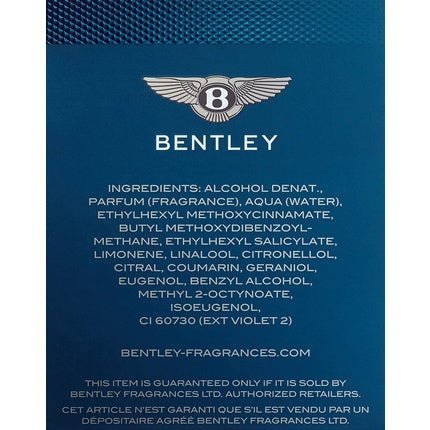 Bentley Azure Eau de Toilette (EDT) Homme 60ml - Maison des fragrances