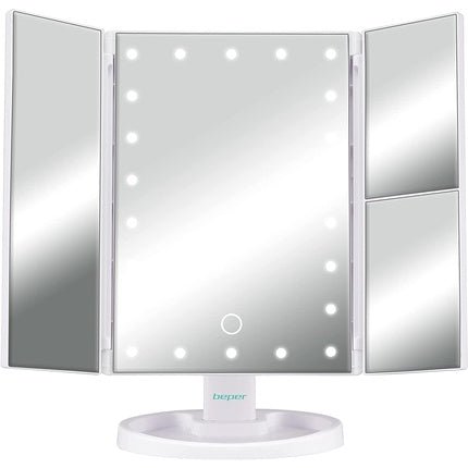 BEPER P302VIS050 Illuminated Makeup Mirror with 1x/2x/5x Magnification - Perfect for Makeup Station - Maison des fragrances