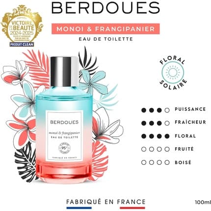Berdoues Monoi & Frangipani Solar and Floral Eau de Toilette (EDT) Mixte - Maison des fragrances