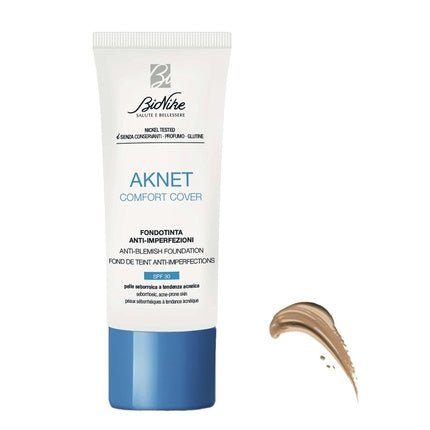 BioNike Aknet Comfort Primer Cover, No. 103, Beige, Anti - Blemish, Provides Light, Natural and Pleasant Result 30ml - Maison des fragrances