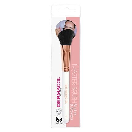 Blush and Bronzer Cosmetic Brush with Case in Rose Gold D54 - Maison des fragrances