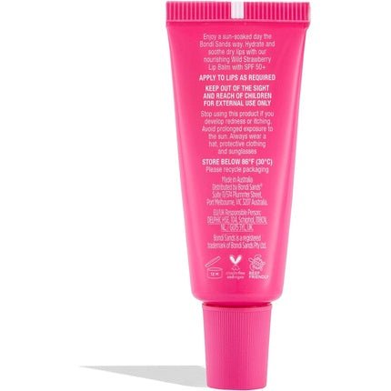 Bondi Sands Lip Balm SPF 50+ Wild Strawberry Moisturizing Lip Care with Sun Protection 10g - Maison des fragrances