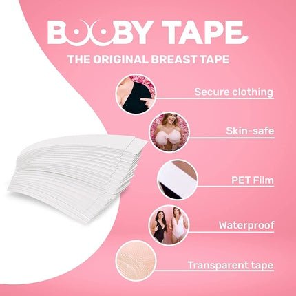 Booby Tape Double Sided One Size, Clear, 1 Count - Maison des fragrances