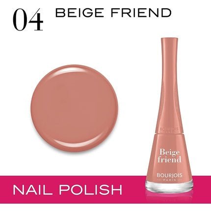 Bourjois 1 Seconde Nail Enamel 04 Beige Friend 9ml - Maison des fragrances