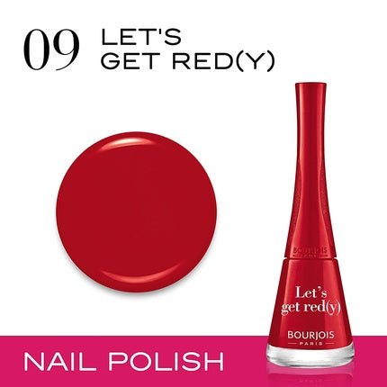 Bourjois 1 Seconde Nail Polish 09 Let's get red(y) 9ml - Maison des fragrances