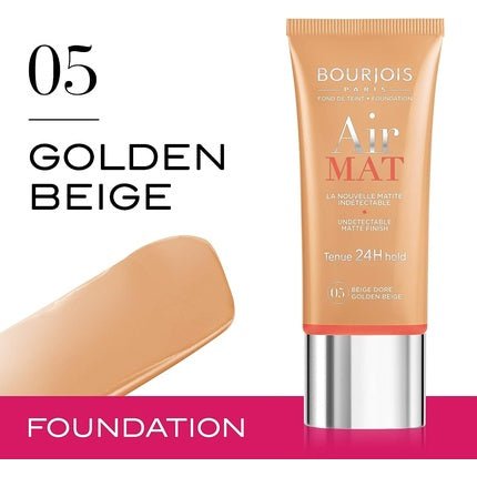 Bourjois Air Mat 24H Liquid Foundation High Coverage 5 Golden Beige 3ml - Maison des fragrances