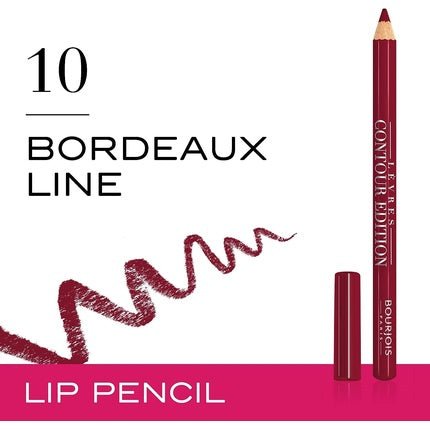 Bourjois Levres Contour Edition Lip Liner and Pencil 1 Bordeaux Line Purples 1.14g - Maison des fragrances