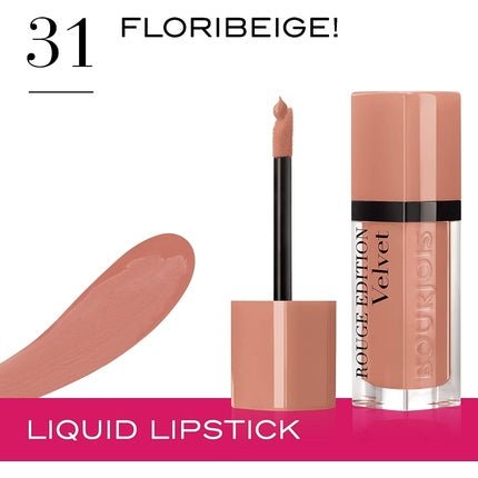 Bourjois Rouge Edition Velvet Liquid Lipstick 31 Floribeige Nudes 6.7ml - Maison des fragrances
