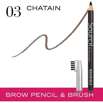 Bourjois Sourcil Brow Precision Eyebrow Pencil 3 Chatain 1.13g - Maison des fragrances
