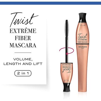 Bourjois Twist Extreme Fiber Mascara Lengthening Mascara 24 Black 8ml - Maison des fragrances
