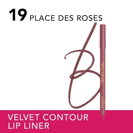 Bourjois Velvet Contour Lipstick 24 Places de Roses Creamy Texture Precise Application with Shea Butter and Grape Seed Oil Long Lasting up to 8 Hours No Smudging 1.14g - Maison des fragrances
