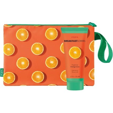 Breakfast Lovers Set Orange Juice by Pupa Milano for Women 6.76oz Shower Milk Purse - Maison des fragrances