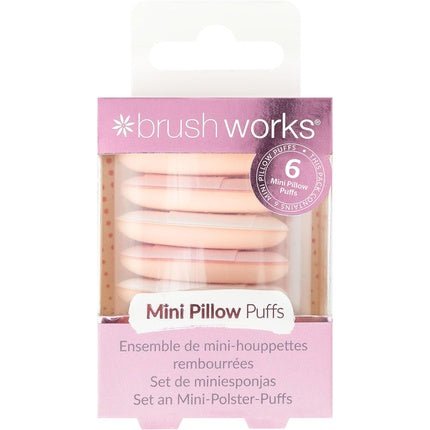 Brushworks Mini Pillow Puff Beauty Sponges - Pack of 6 - Maison des fragrances