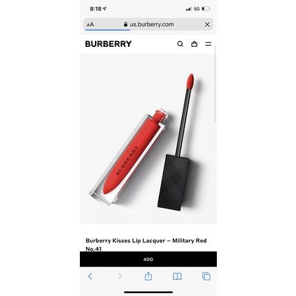 Burberry Liquid Lip Velvet Bold & Matte Lip Cream 41 Military Red - New With Box - Maison des fragrances