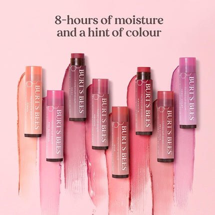 Burt's Bees 100% Natural Tinted Lip Balm Red Dahlia with Shea Butter and Botanical Waxes - Maison des fragrances