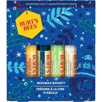 Burt's Bees Lip Balm Gift Set - Beeswax, Vanilla Bean, Cucumber Mint, Coconut - Maison des fragrances