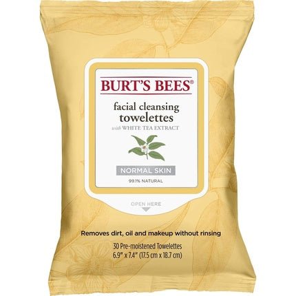 Burt's Bees Purifying Facial Towelettes with White Tea Extract for All Skin Types - Maison des fragrances