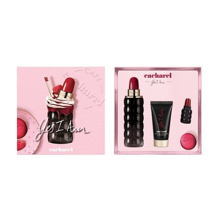 Cacharel Yes I Am 75ml - Eau de Parfum Spray + 50ml Body Lotion + 5ml - Eau de Parfum Women Gift Set - Maison des fragrances