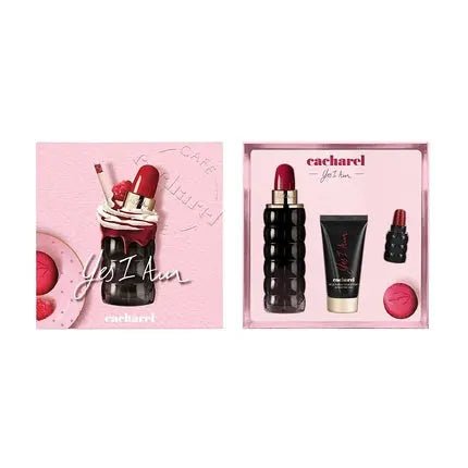 Cacharel Yes I Am 75ml - Eau de Parfum Spray + 50ml Body Lotion + 5ml - Eau de Parfum Women Gift Set - Maison des fragrances