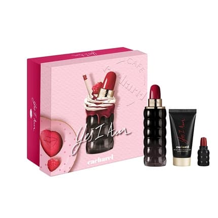 Cacharel Yes I Am 75ml - Eau de Parfum Spray + 50ml Body Lotion + 5ml - Eau de Parfum Women Gift Set - Maison des fragrances