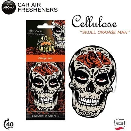 Car Air Freshener Aroma Skull Orange Man for Car Home Boat Caravan - Maison des fragrances