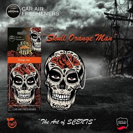 Car Air Freshener Aroma Skull Orange Man for Car Home Boat Caravan - Maison des fragrances