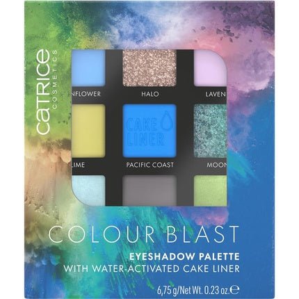 Catrice Colour Blast Eyeshadow Palette 010 Gorgeous Plums Neutrals and Reds with Water Activated Cake Liner Vegan and Cruelty Free Blue meets Lime - Maison des fragrances