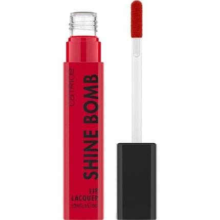 Catrice Shine Bomb Lip Lacquer Lipstick No. 040 Red Long - Lasting Instant Result Intensely Colorful Vegan Oil - Free Paraben - Free Microplastic - Free 3ml - Maison des fragrances