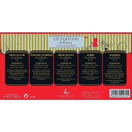 Charrier Parfums Collection Luxe 5 Eaux de Parfum Gift Set 49.7ml - Made in Provence France - Maison des fragrances