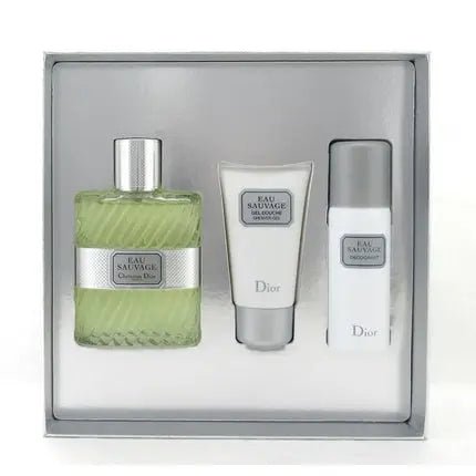 Christian Dior Eau Sauvage 3 Piece Set Homme - Eau De Toilette Spray 34 Oz - Maison des fragrances
