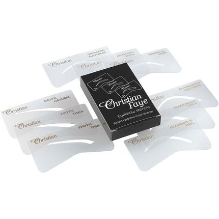 Christian Faye Eyebrow Stencils Exotic Dramatic Glamorous - Maison des fragrances