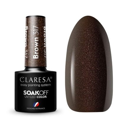 Claresa 317 Brown UV Nail Polish 5ml - Maison des fragrances