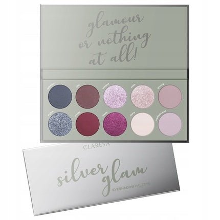 Claresa Silver Glam Eyeshadow Palette 12 Grams - Maison des fragrances