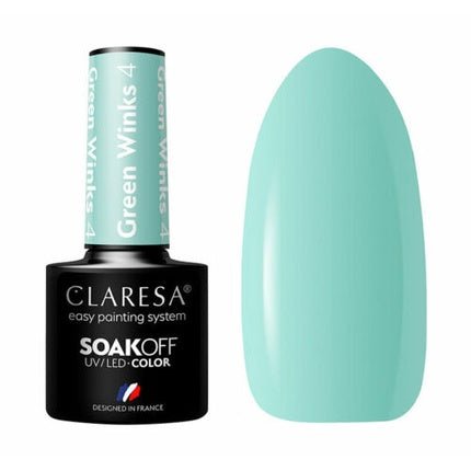 Claresa Soak Off Hybrid Nail Polish Green Winks 4 5g - Maison des fragrances