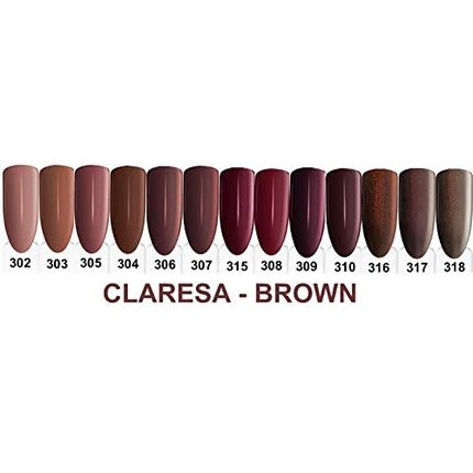 Claresa Soak Off Uv/Led Brown Hybrid Nail Polish 304 5g - Maison des fragrances