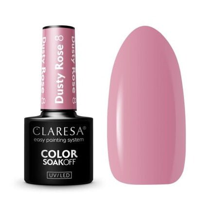Claresa Soak Off Uv/Led Dusty Rose Hybrid Nail Polish 008 - 5g - Maison des fragrances