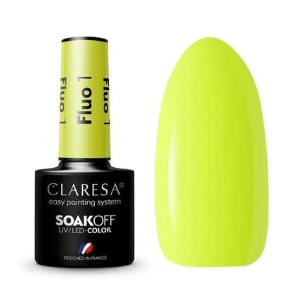 Claresa Soak Off Uv/Led Fluorescent Hybrid Nail Polish 01 5g - Maison des fragrances