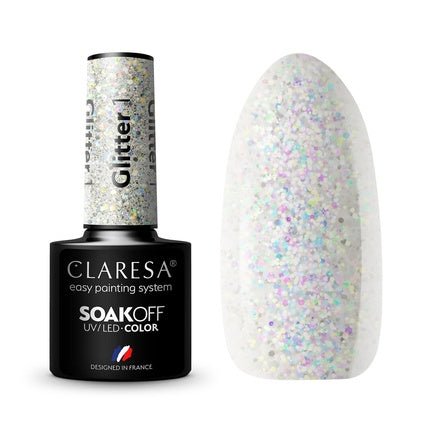 Claresa Soak Off Uv/Led Glitter Hybrid Nail Polish 1 5g - Maison des fragrances