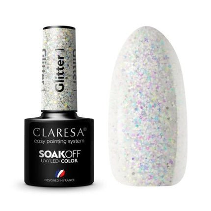Claresa Soak Off Uv/Led Glitter Hybrid Nail Polish 1 5g - Maison des fragrances