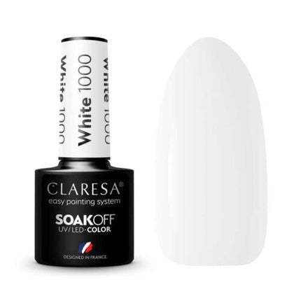 Claresa Soak Off Uv/Led Hybrid Nail Polish 1000 White 5g - Maison des fragrances
